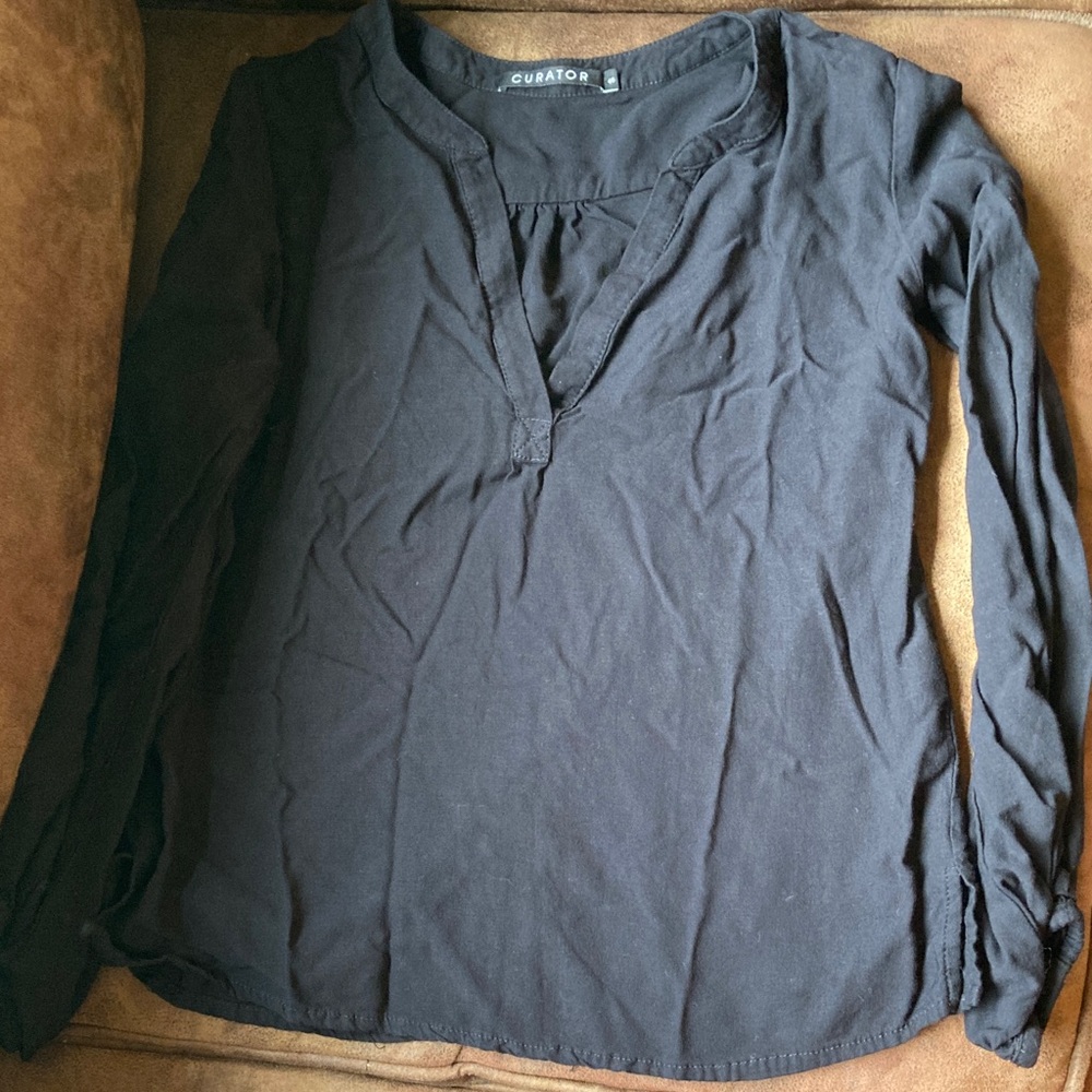 Curator Black Long Sleeve Top